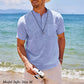 Camisa de playa con bolsillos de algodón para hombre 2023
