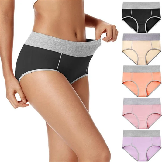💥Compra 5 y llévate 5 gratis💥Ropa interior antibacteriana de algodón transpirable que absorbe la humedad