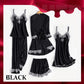 Set de Peignoir en bandoulière en satin