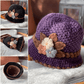 🔥Oferta de Navidad 40% de descuento: gorro de punto floral francés grueso para mujer