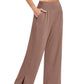 Pantalones de chándal de yoga sueltos casuales de pierna ancha para mujer