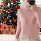 Jersey liso de punto con cuello alto-🎅Rebajas de Navidad🎅