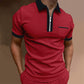 Camiseta de hombre con cremallera y solapa fina 2023