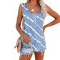 Verano casual rayas botones sin mangas camiseta sin mangas