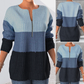 Blusa color block con cremallera