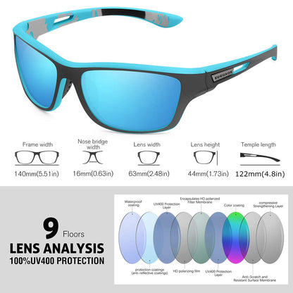 2023 gafas de sol deportivas para hombres al aire libre con lente polarizada antideslumbrante