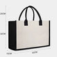 Bolsa de lona con letras DE las mujeres el color simple hombro compras bolso tote- Compre 3 envío gratis
