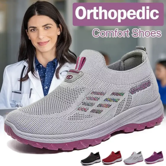 Zapatos ortopédicos texturizados con soporte arqueado deslizante
