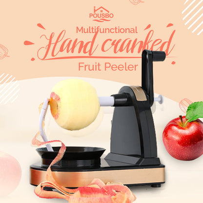 Pelador de frutas manual multifuncional con manivela