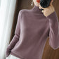 Jersey liso de punto con cuello alto-🎅Rebajas de Navidad🎅