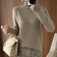 Jersey liso de punto con cuello alto-🎅Rebajas de Navidad🎅