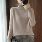 Jersey liso de punto con cuello alto-🎅Rebajas de Navidad🎅