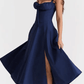 Cómodo vestido de tirantes tipo corpiño con estampado de belleza sin aros