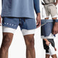Pantalones cortos de doble capa para deportes de ocio de fitness muscular