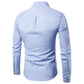 Camisa casual de manga larga de algodón para hombre