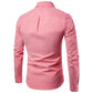 Camisa casual de manga larga de algodón para hombre