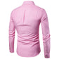 Camisa casual de manga larga de algodón para hombre