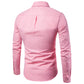 Camisa casual de manga larga de algodón para hombre