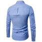 Camisa casual de manga larga de algodón para hombre