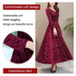 😍Vestido con cuello en V estilo terciopelo para mujer✨🌸