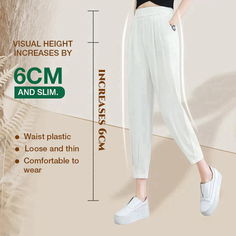 （🔥Compra 1 y obten 1 gratis🔥）Pantalones rectos de enfriamiento casual para mujer-3