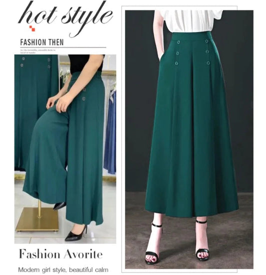 💛Pantalones anchos plisados