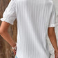 Cuello en V Encaje Liso Camisa Elegante - Compre 3 envío gratis