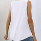 Camiseta sin mangas con cuello cuadrado