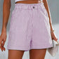 Pantalones cortos sueltos de rayas casuales