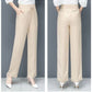 pantalones sueltos de seda de hielo de cintura alta