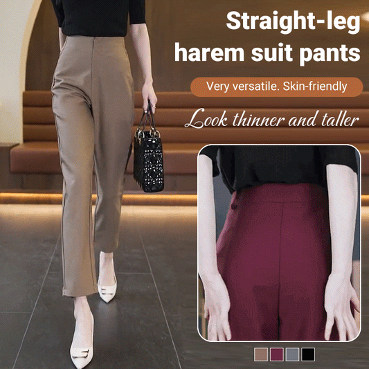 Pantalones de traje de harén rectos adelgazantes