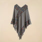 Chal retro con borlas para mujer