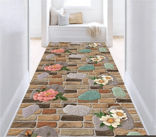 🔥【tiempo ilimitado 50% de descuento】Alfombrilla 3D recortable Floral Floor