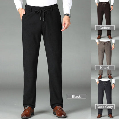 🥳👖¡Bonito Regalo! Pantalones de pana con cintura elástica gruesa para hombre