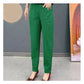 Pantalones de algodón elástico de la cintura para mujeres