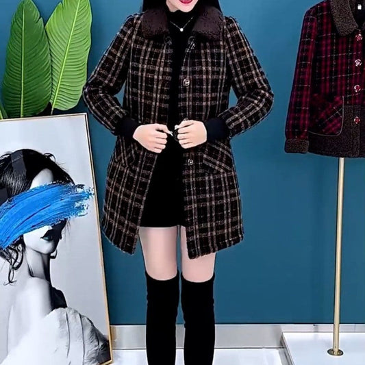 El regalo perfecto🎁49% REBAJADO  Abrigo de chaqueta gruesa de felpa de longitud media para mujer