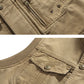 Chaleco vintage con múltiples bolsillos para hombre