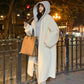 Chaqueta sherpa de dos capas con capucha