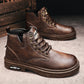 🎁✨Regalo ideal: botas vintage con cordones de cuero PU para hombre