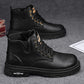 🎁✨Regalo ideal: botas vintage con cordones de cuero PU para hombre