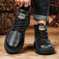 🎁✨Regalo ideal: botas vintage con cordones de cuero PU para hombre