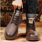 🎁✨Regalo ideal: botas vintage con cordones de cuero PU para hombre
