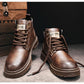 🎁✨Regalo ideal: botas vintage con cordones de cuero PU para hombre