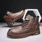 🎁✨Regalo ideal: botas vintage con cordones de cuero PU para hombre