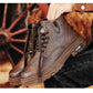 🎁✨Regalo ideal: botas vintage con cordones de cuero PU para hombre