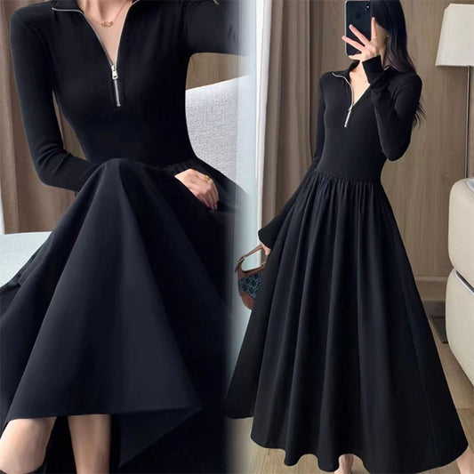 👗Vestido largo de mujer estilo francés Hepburn