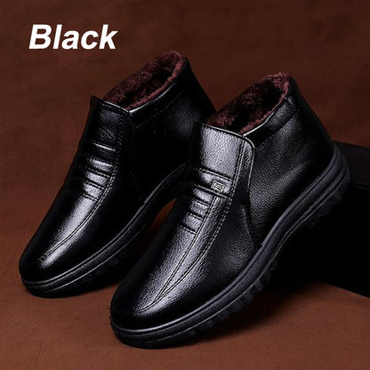 [El mejor regalo para él] Botas de nieve cálidas y cómodas con forro de felpa para hombre