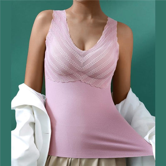 Compra 1 y obten 1 gratis 🔥Ropa interior térmica de chaleco para mujeres con almohadilla en el pecho para el invierno - Cálido regalo