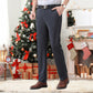 🎁🎁 ¡Gran regalo para él! Pantalones de traje elásticos y forrados de felpa para hombre
