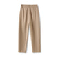 Pantalón casual drapeado de talle alto y corte ajustado para mujer